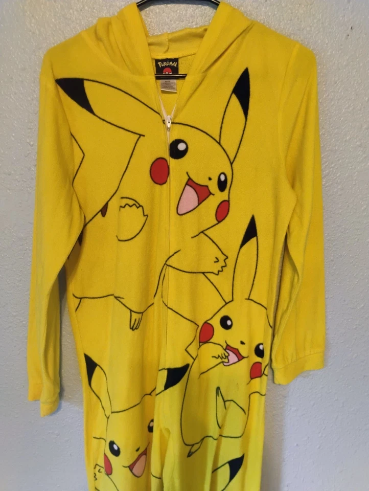 Pikachu Body de Una Pieza Pijama Disfraz Ropa de Dormir Talla XL Unisex Adulto Con Capucha Foto 3 de 4