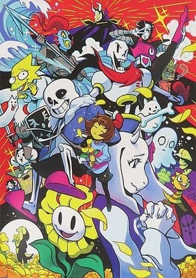 Undertale 5th Anniversary Group Character Poster Fangamer Japan Pop-Up Store