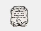 Prayer Keep Me Safe and Guide My Way Silver Tone Pocket Token