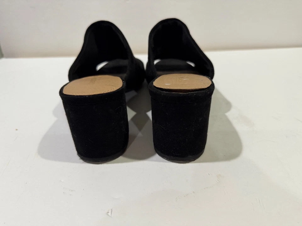 Christian Siriano для Payless туфли искусственной черной замши без шнуровки коренастый каблуки 9,5 - Изображение 4 из 4