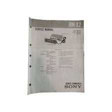 Sony RM-X2 Remote Commander Service Manual  Supplement 1 Original