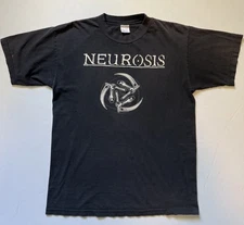 Vintage Neurosis Band T Shirt 90’s Distressed Black Fade Large