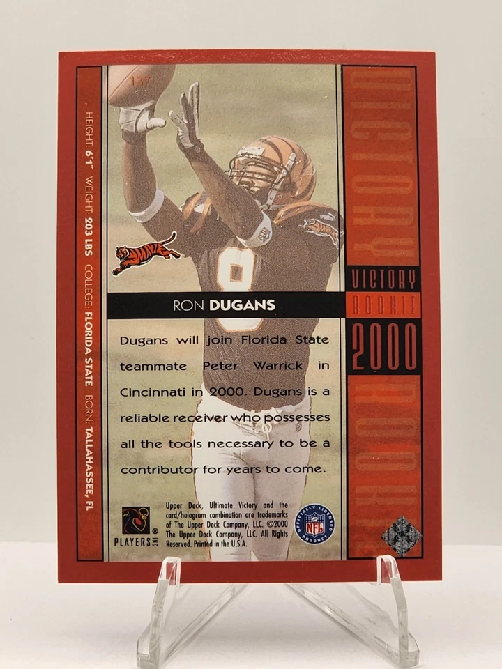 2000 Upper Deck Ultimate Victory- Victory Rookie 2000 Ron Dugans #137 /2000 [L1] - Image 2 of 2