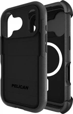Pelican Voyager MagSafe Case W/Belt Clip Holster For  iPhone 17 Pro (Black)