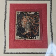 GREAT BRITAIN UK "WORLD'S FIRST STAMP THE PENNY BLACK UNUSED A64