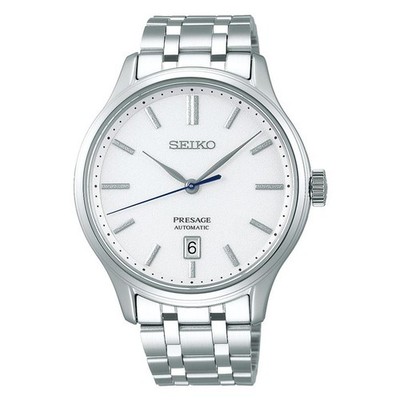 SEIKO PRESAGE SRPD39J1 Automatic Watch Zen Garden Silver Watch Sapphire NOS Date