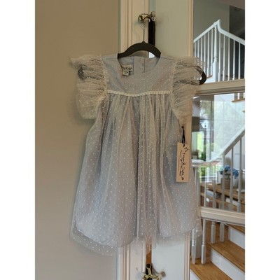 Pippa & Julie Baby Girls 24M Light Blue Swiss Dot Tulle Ruffle Special Occasion