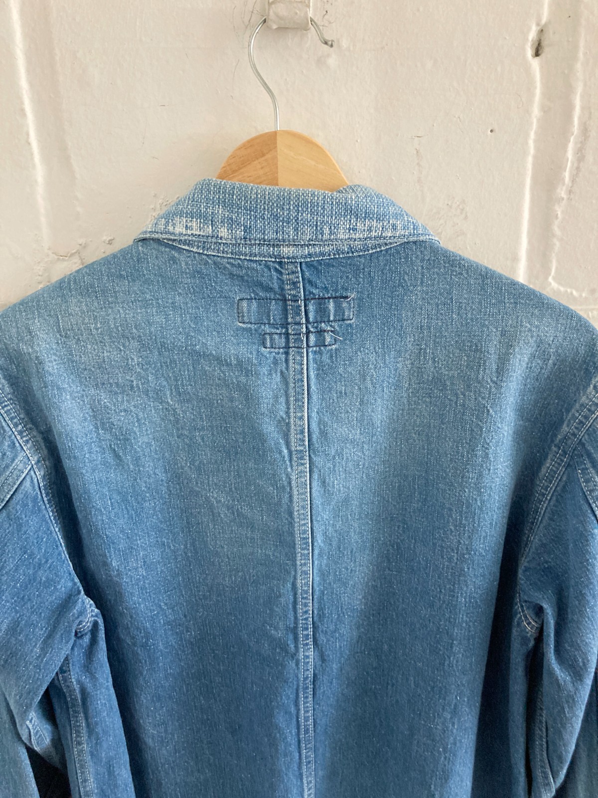 FDMTL Denim Patchwork Jacket Chore Jacket Indigo … - image 6