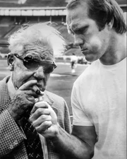 ARTHUR ART ROONEY and Terry Bradshaw Glossy 8x10 Photo Pittsburgh Steelers Print