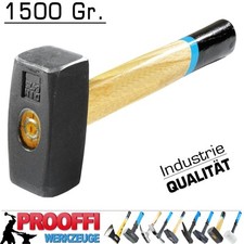 Profi Fäustel Vorschlag Schlosser Werkstatt Hammer 1500 Gr. 1A Eschen Holz Stiel