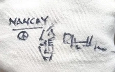 RARE AUTOGRAPH Dave Matthews Band Sketch Drawing On Ladies Polo Shirt 