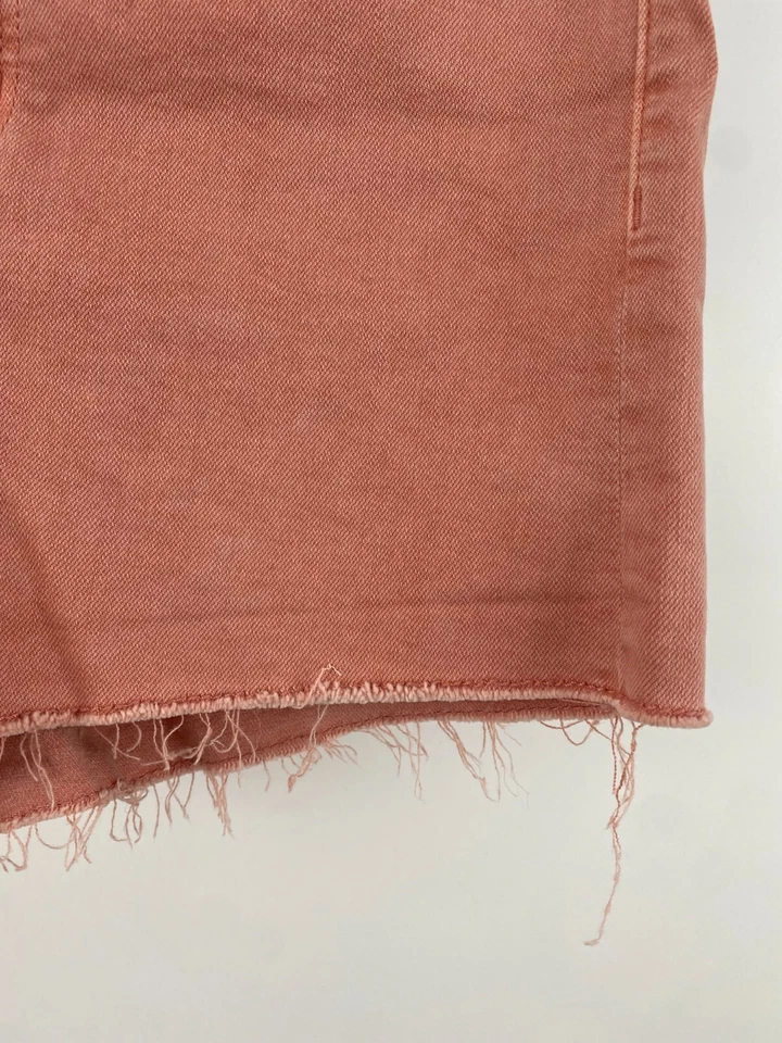 Pantalones cortos de mezclilla American Eagle talla 2 tiro alto puño redondo salmón melocotón B Foto 4 de 4