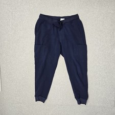 Mandala Women Scrub Pants P-M Navy Blue Cargo Jogger Eqya-Tek