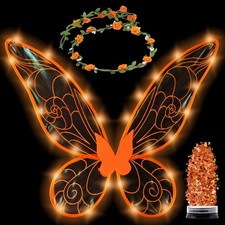 Funcredible Fairy Costume For Women and Girls - Light Up Fairy Wings and Flow...
