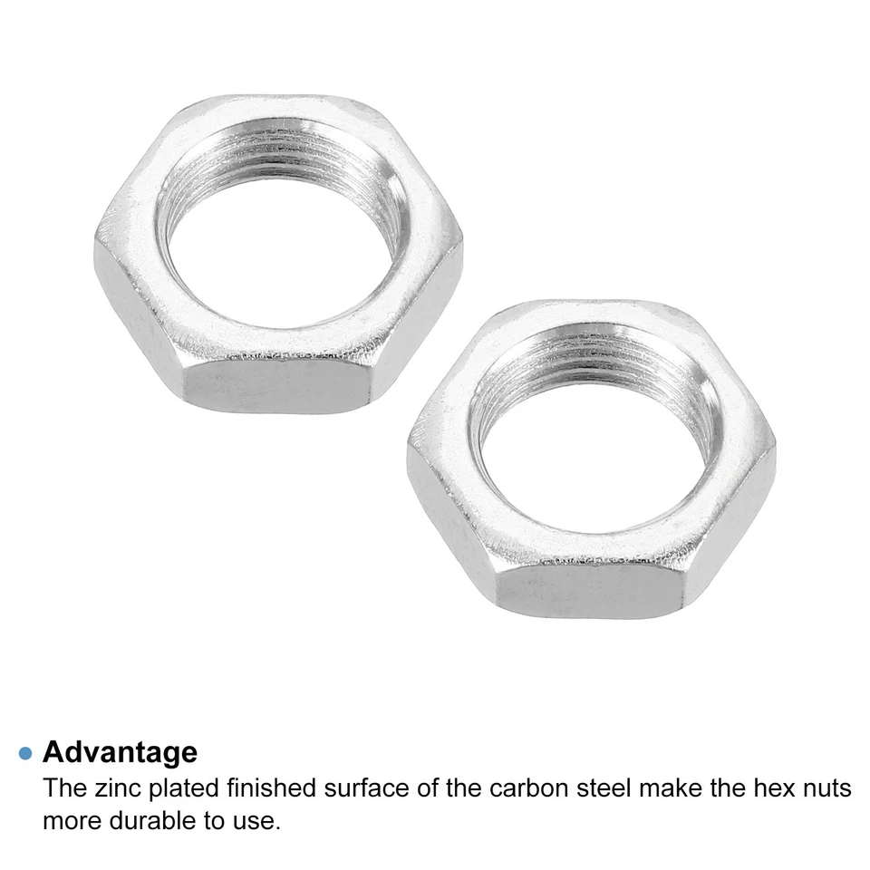 20 Packungen M18x1,5 Stahl Hex Mutter verzinkte Schraube Befestigungsbolzen 8mm - Bild 4 von 4