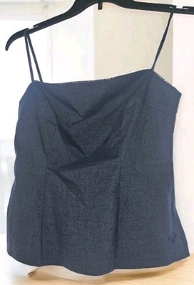Vintage 90s Y2K Roxy Quicksilver Camisole Surfer Girl Heart Logo USA NWT Jrs M