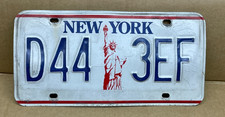 Authentic Vintage New York License Plate Metal Auto Tag NY Statue Of Liberty