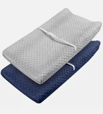 Babebay Changing Pad Cover Soft Minky Dots Plush Changing Table Sheets 2 Pack