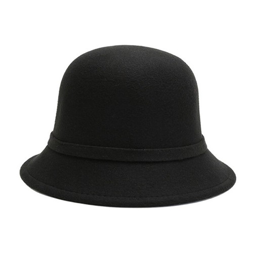 Women Vintage Floral Wool Round Fedora Bow Cloche Derb Felt Bowler Cap Hat K - Picture 4 of 17