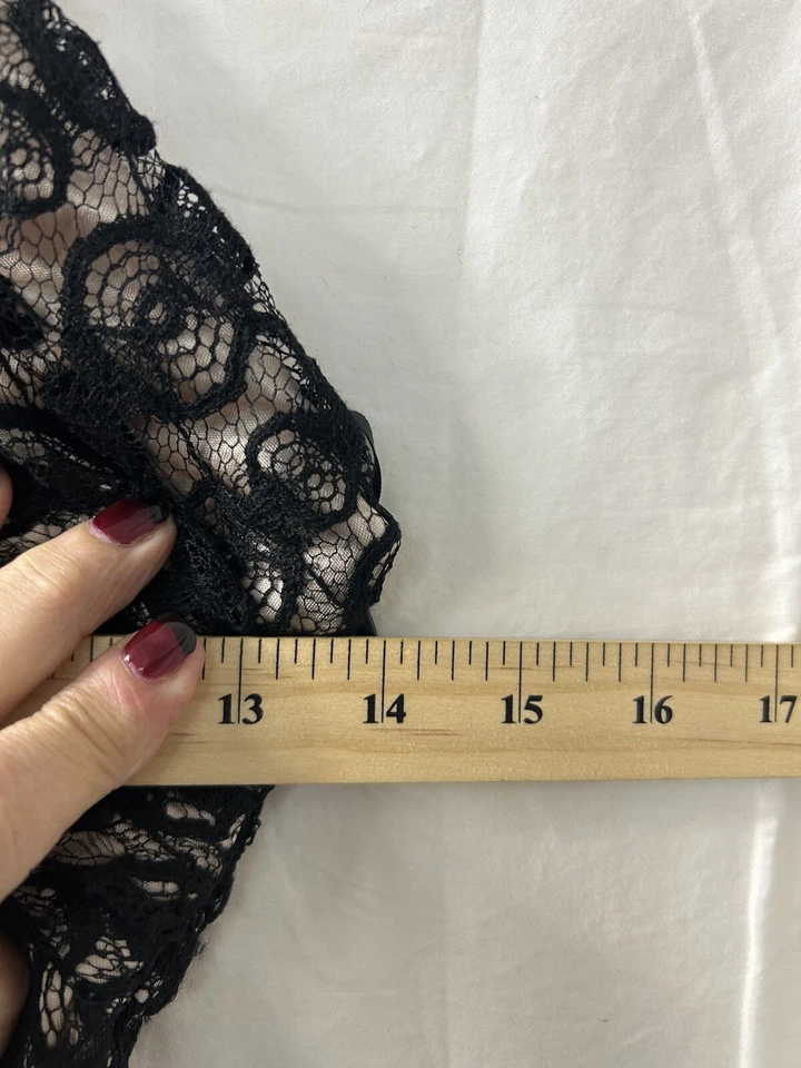 Arden B Crochet Dress Womens XS Black Racerback Tank Festival Goth Rave Y2K 90s - Image 4 of 4