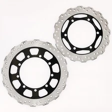 New 2PCS Front & Rear Disc Brake Rotors for KAWASAKI KLR650 KLR 650 2008-2018