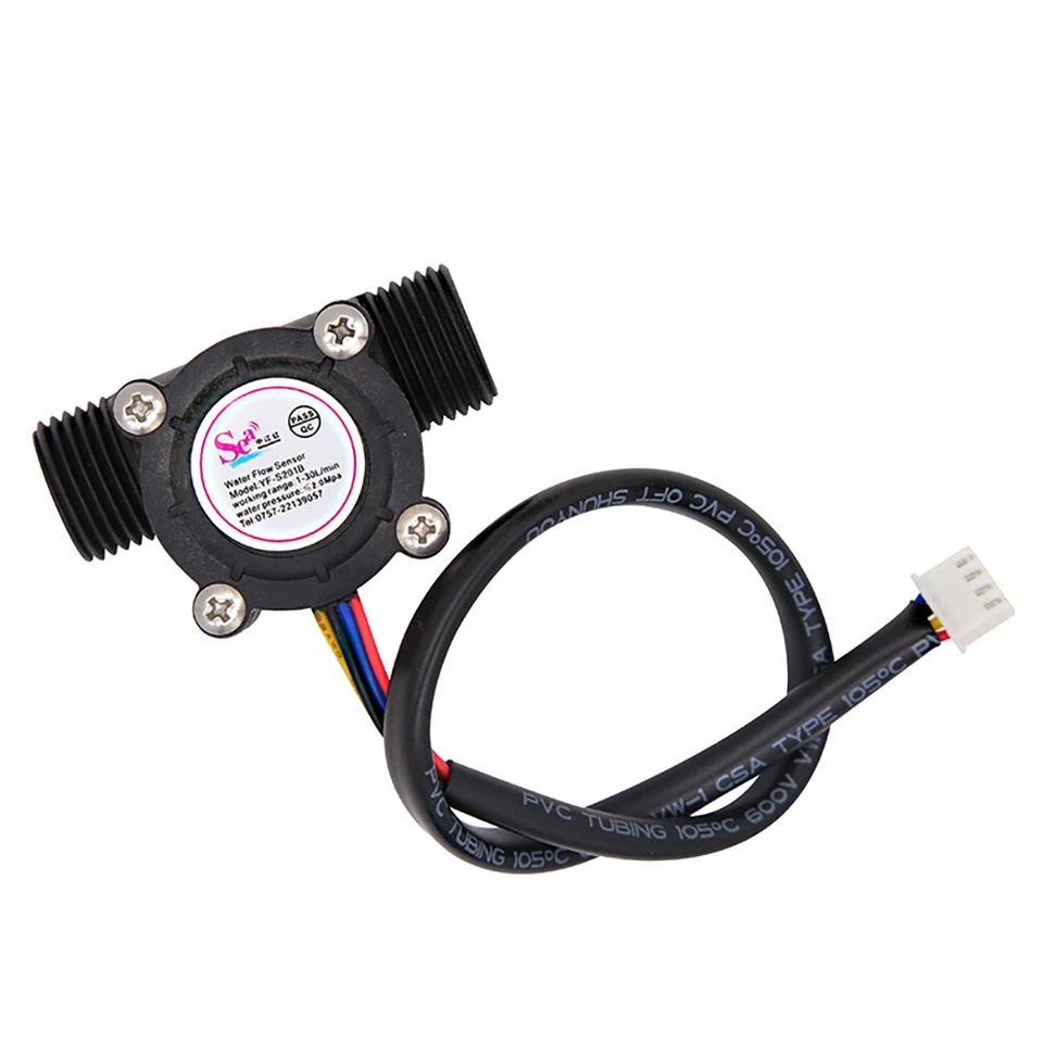Water Flow Sensor Fluid Flowmeter Switch G1/2 Counter 1-30L/min Water Heater - Image 4 of 4