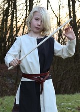 Battle-Merchant Kinder Waffenrock Lucas, Mi-Parti, natur/schwarz