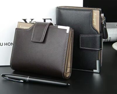 Kurze Luxus Herren Brieftaschen Reißverschluss Münzfach Kartenhalter Männer Geldbörse Cl