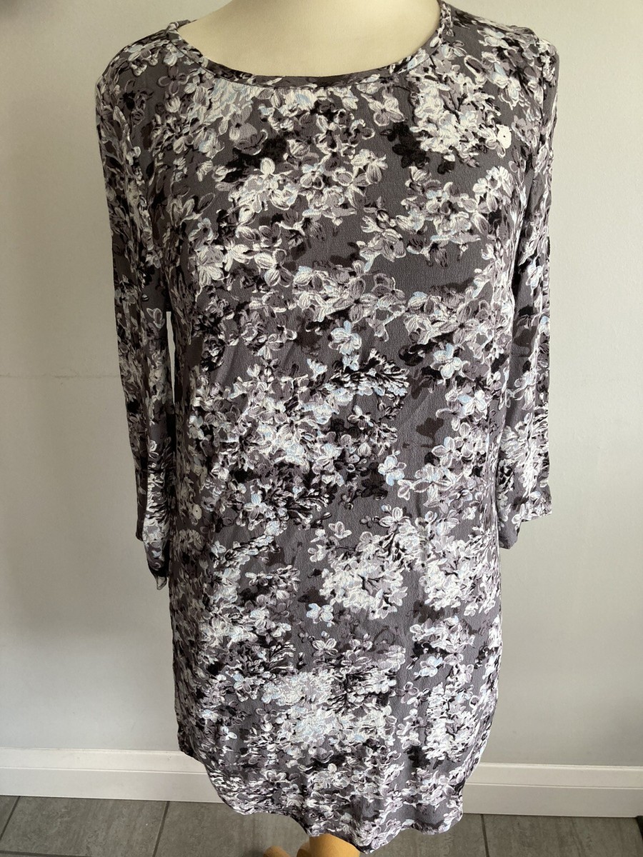 joules grey floral dress Layla Blue Frill Hem Floral Midi Dress