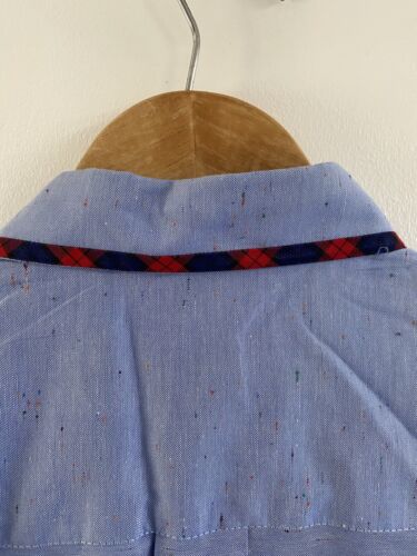 RAF SIMONS Shirt Mens Medium 40 Blue Mod Ska 60s Casuals Button Up - Picture 14 of 19