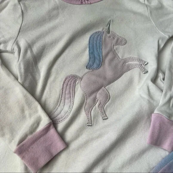 Carter’s- Conjunto de pijama polar unicornio rosa/azul talla 5 para niñas Foto 2 de 3