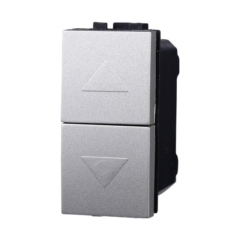 Ettroit Serie Space Interruttore Interblocco Doppio Saliscendi Tapparella Silver