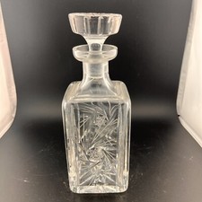 VTG Crystal Alcohol Decanter With Crack In Ne...