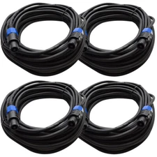 (4) SEISMIC AUDIO 50' Foot Speakon PA/DJ SPEAKER CABLE