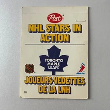 1981 General Foods Post NHL Stars In Action #18 Borje Salming