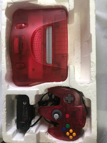 Nintendo 64 Console NUS-001 Clear Red Japan Used Good! - Picture 2 of 6