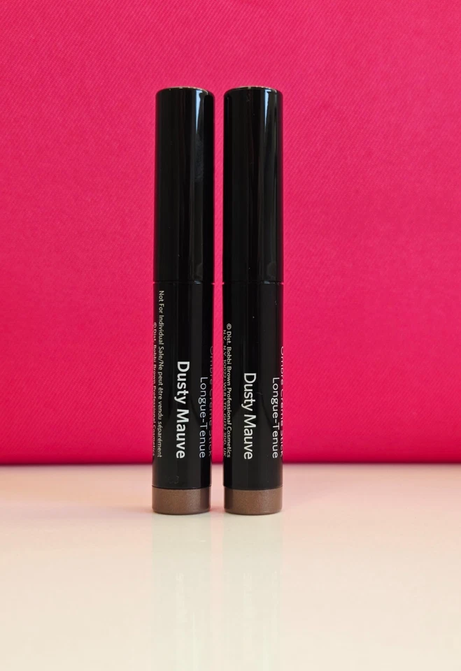 2x Barra de sombra de ojos Bobbi Brown de larga duración color crema malva polvorienta (2X 0,03 oz = 0,06 oz) Foto 3 de 4