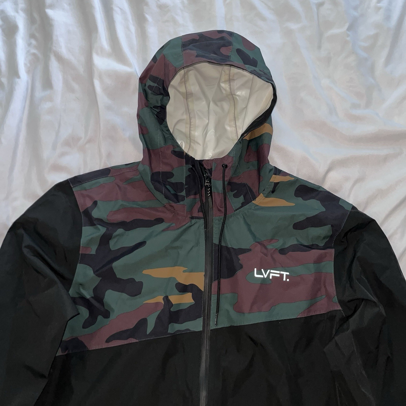Live Fit Apparel LVFT Recon Tech Jacket Men’s Large Black/ Green Camo image 4