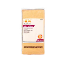 HDX Microfiber Towels 16x16 Multi Purpose Cleaning Cloths 48 Pack Reusable
