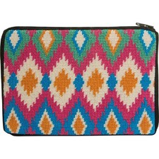 Alice Peterson Stitch  Zip Needlepoint Cosmetic Case Kit - SZ610 Ikat