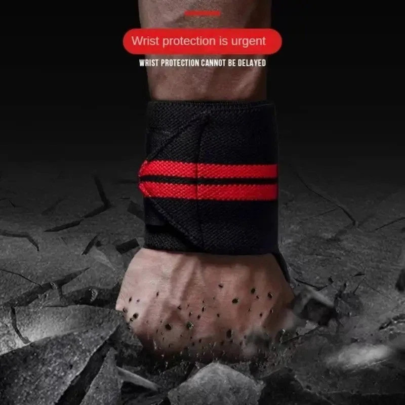 2PCS Wrist Wraps Weight lifting Gym Straps Support Elasticated Hand Bandage - Image 2 of 4