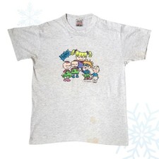 Vintage 90s Nickelodeon Rugrats T-Shirt Large Gray TV Cartoons