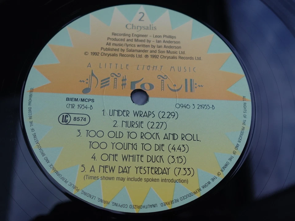 Jethro Tull A LITTLE LIGHT MUSIC 1992 EU Double LP 1st Press PLAYS MINT HEAR - Image 3 of 4