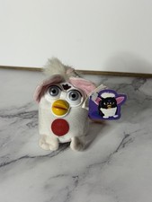 Vintage Mini Furby Plush Keychain Clip-On Bag Charm Original Tag