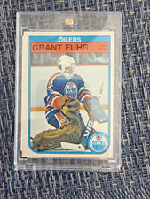 1982-83 O-Pee-Chee Hockey Grant Fuhr Edmonton Oilers Rookie Card #105 (a). rookie card picture