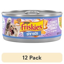 12 pack Purina Shreds Turkey & Cheese Dinner in Gravy Wet Cat Food 5.5 oz Can 4.02 per gallon