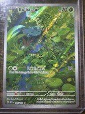 Bulbasaur 166/165 Illustrazione Rara, Scarlatta e Viola 151, Full Art, Pokemon TCG
