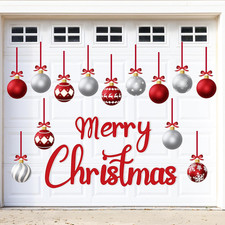 32PCS Christmas Garage Door Decorations Magnets - Merry Xmas Ball Holiday Refrig