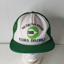Vintage Nutrena Feed Cargill Flora District Trucker Hat Mesh Back Cap Made in