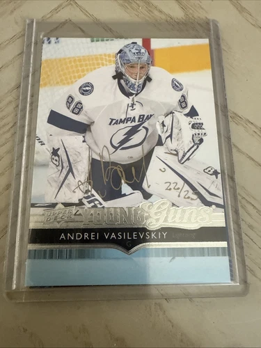 2014-15 UPPER DECK ANDREI VASILEVSKIY #478 YOUNG GUNS AUTO GOLD #ed 22/25